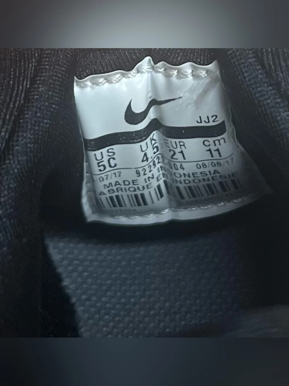 Nike Toddlers Black and Gray Mesh Air Trainer Sneakers